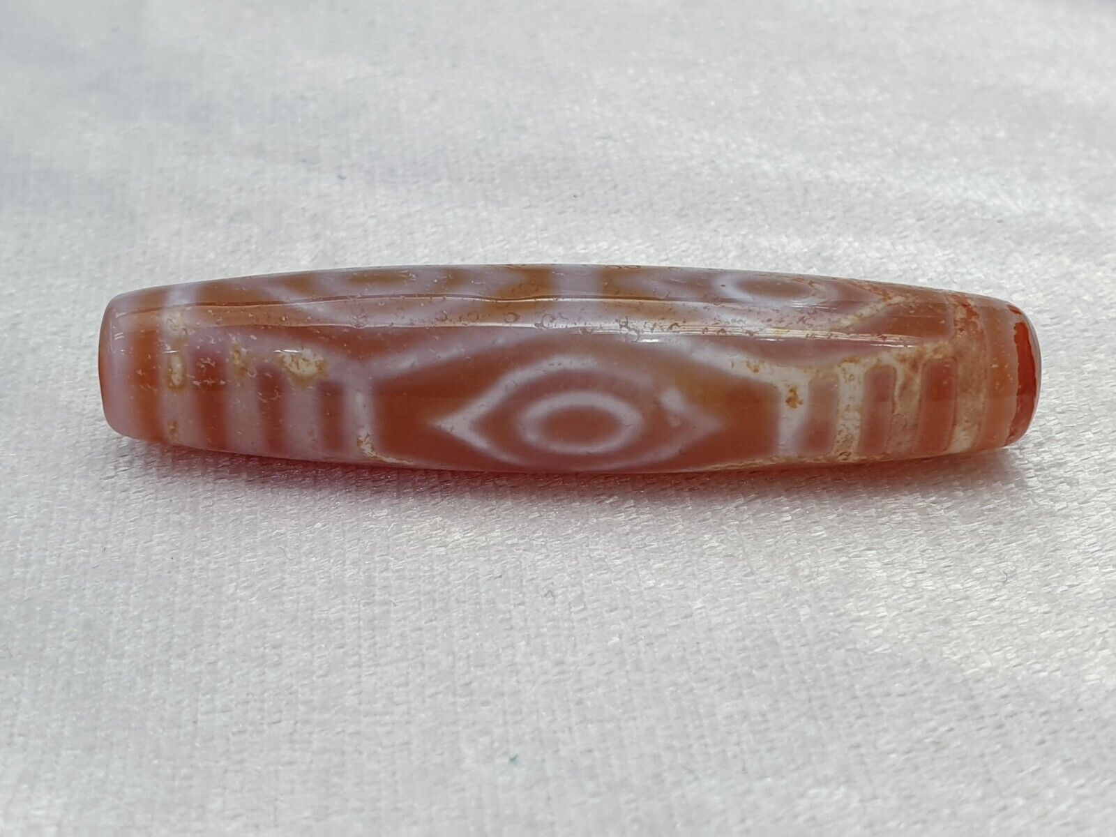 Himalayan Indo Tibetan vintage 6 Eyes rare Patterns Dzi chung Dzi Amulet Bead