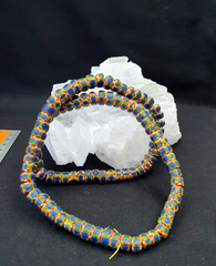 MULTI color Beads Chevrons venetian Glass Beads African collection Necklace 10mm