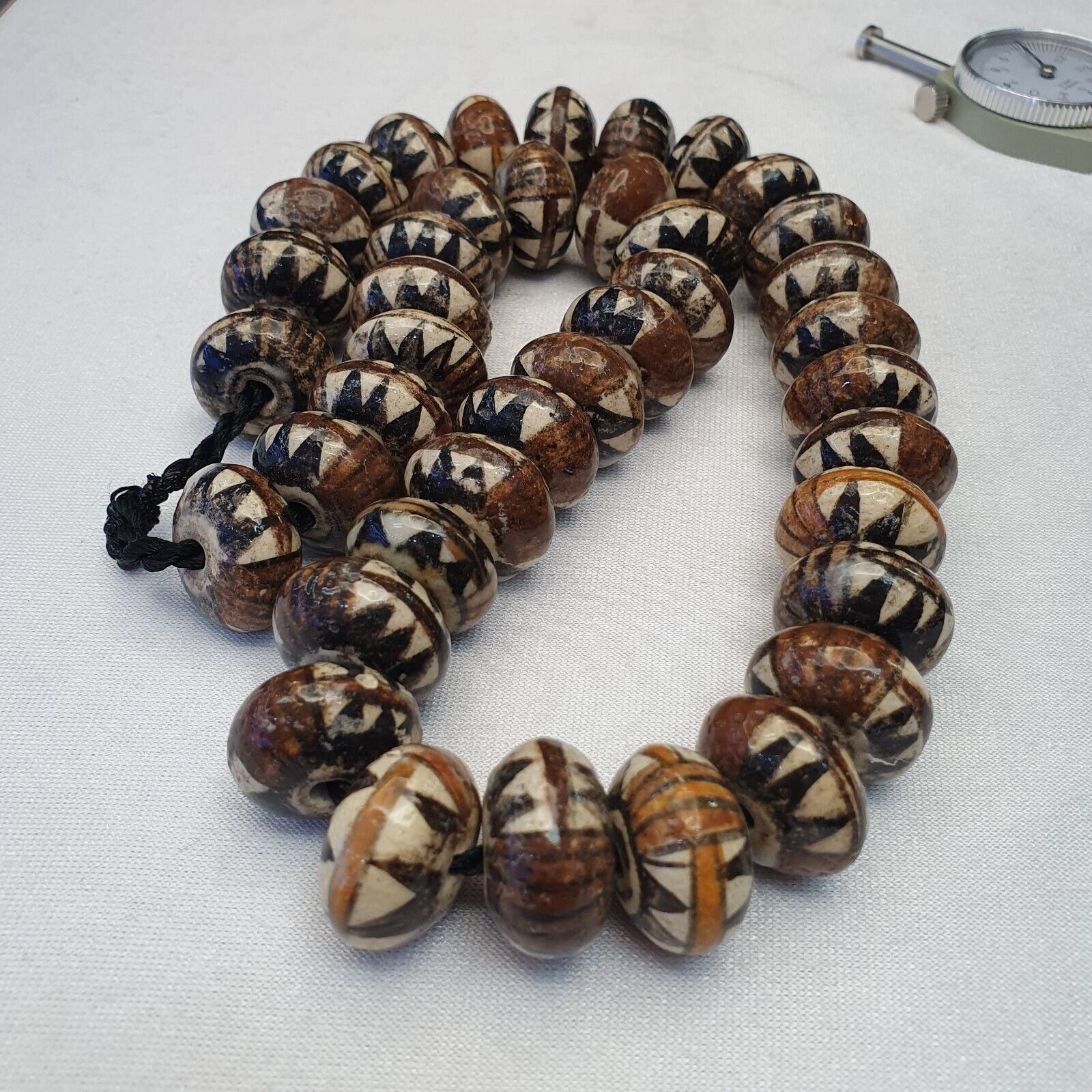 Beautiful ceramic Glass Donuts beads Beautiful Beaded Necklace