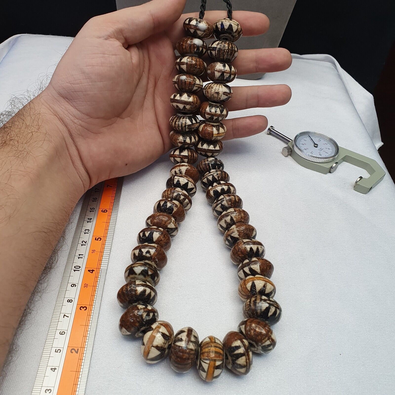 Beautiful ceramic Glass Donuts beads Beautiful Beaded Necklace