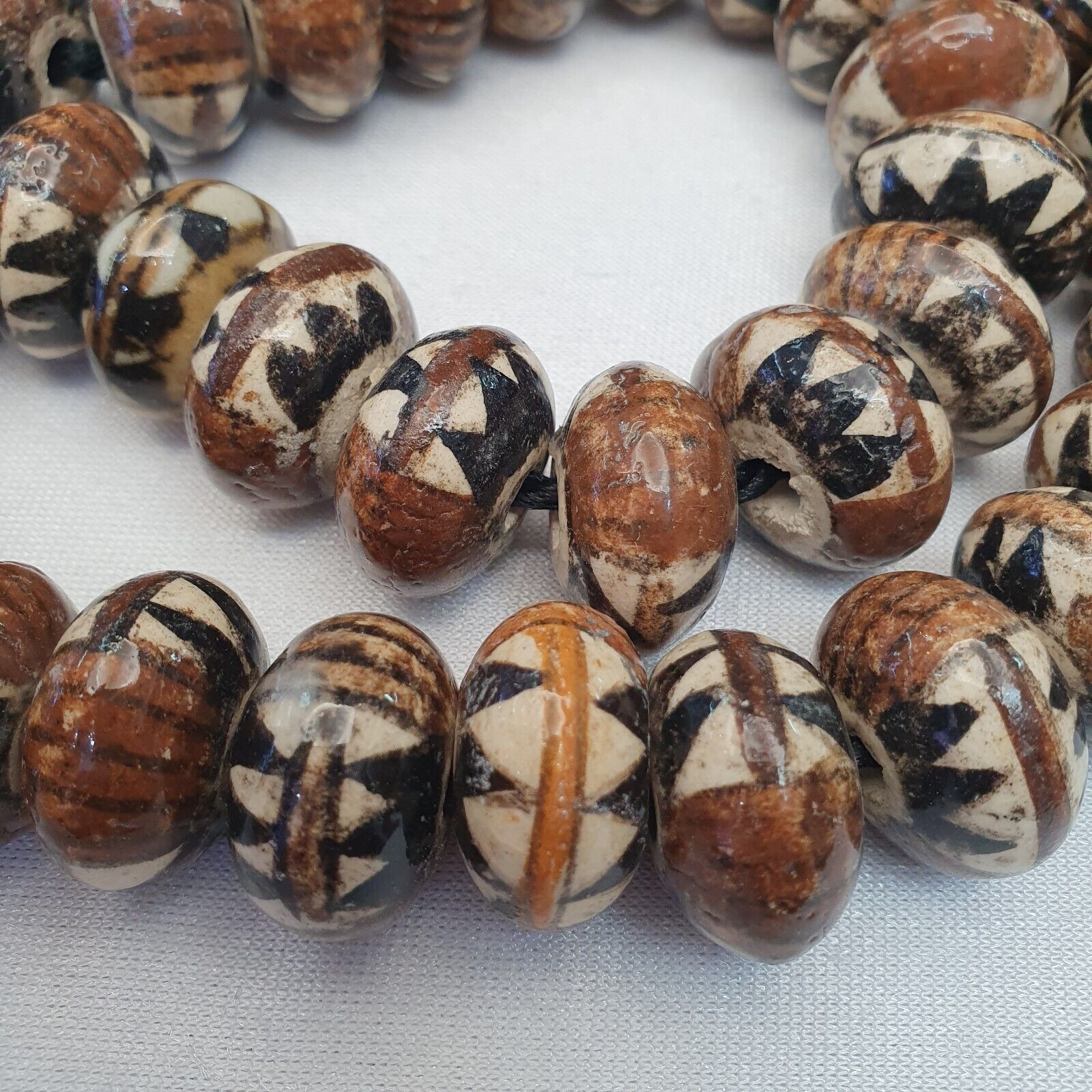 Beautiful ceramic Glass Donuts beads Beautiful Beaded Necklace