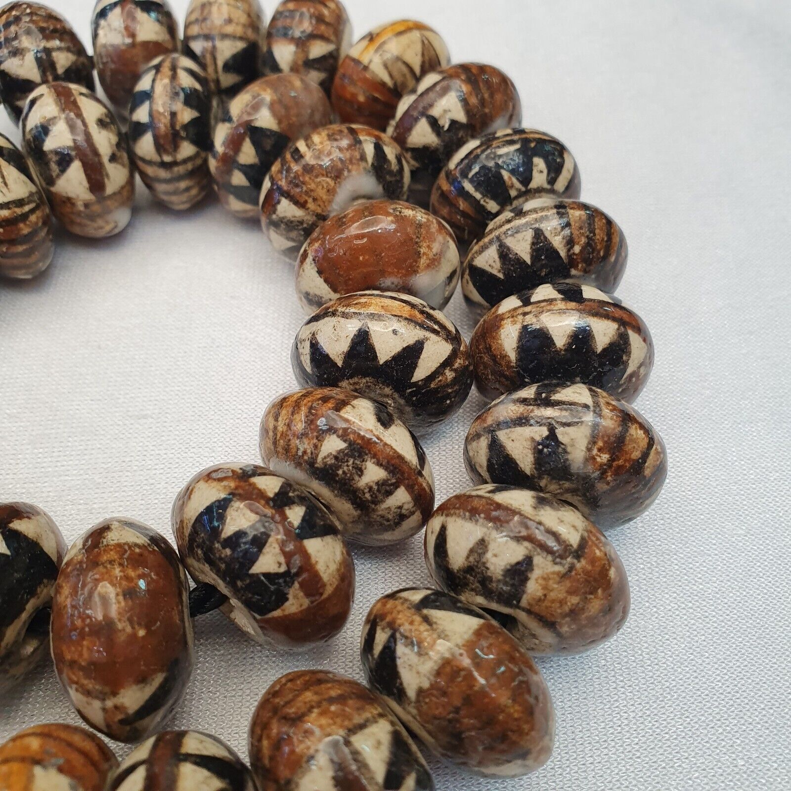 Beautiful ceramic Glass Donuts beads Beautiful Beaded Necklace