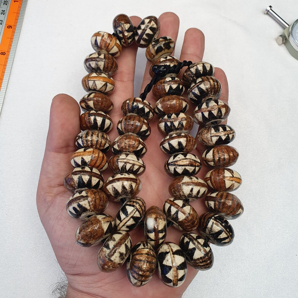 Beautiful ceramic Glass Donuts beads Beautiful Beaded Necklace