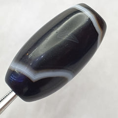 Antique Indo Tibetan Beautiful pattern Agate Beads, Amulet bead 29mm x 15mm