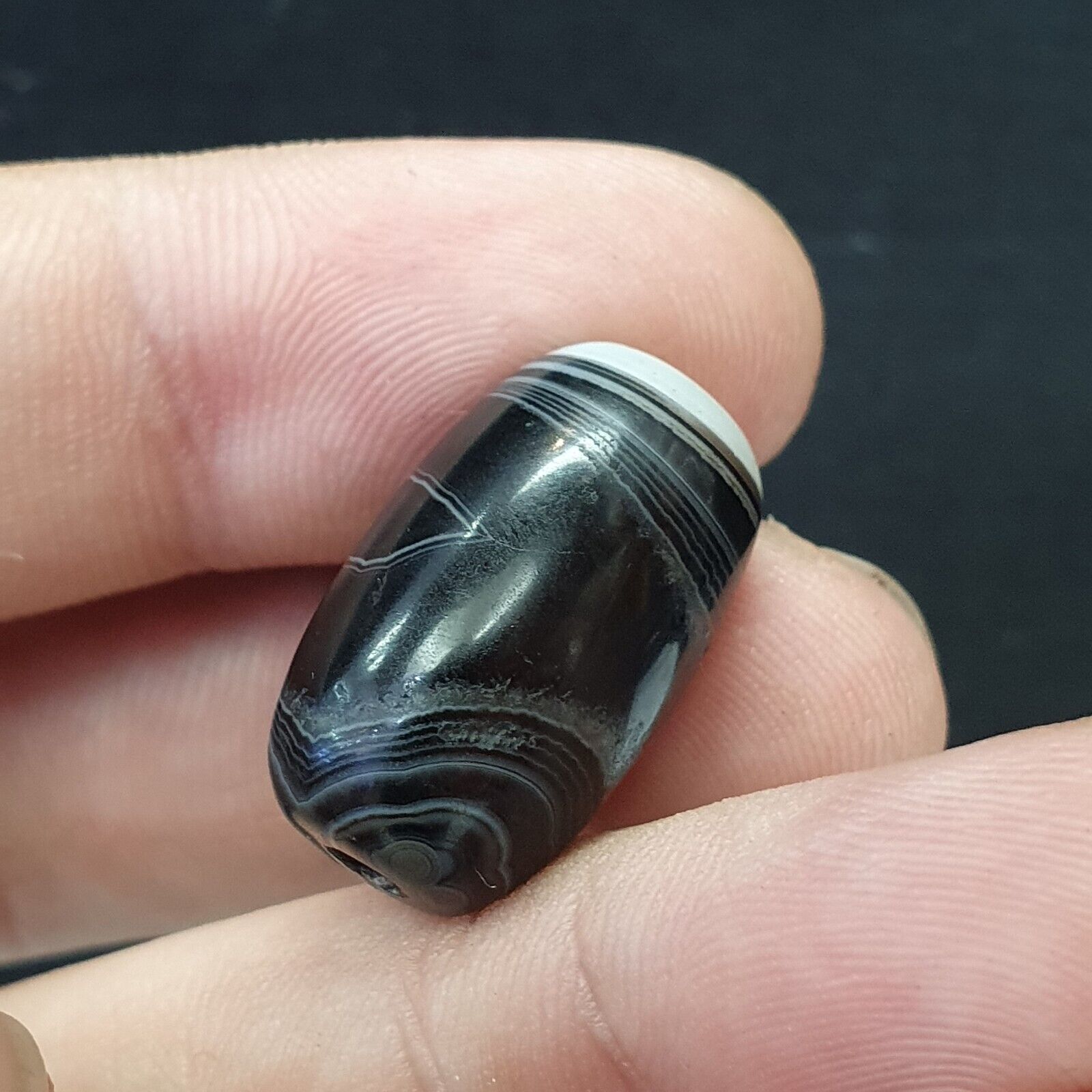 Antique Indo Tibetan Soleimani Agate Beads, Soleimani Agate Bead Amulet