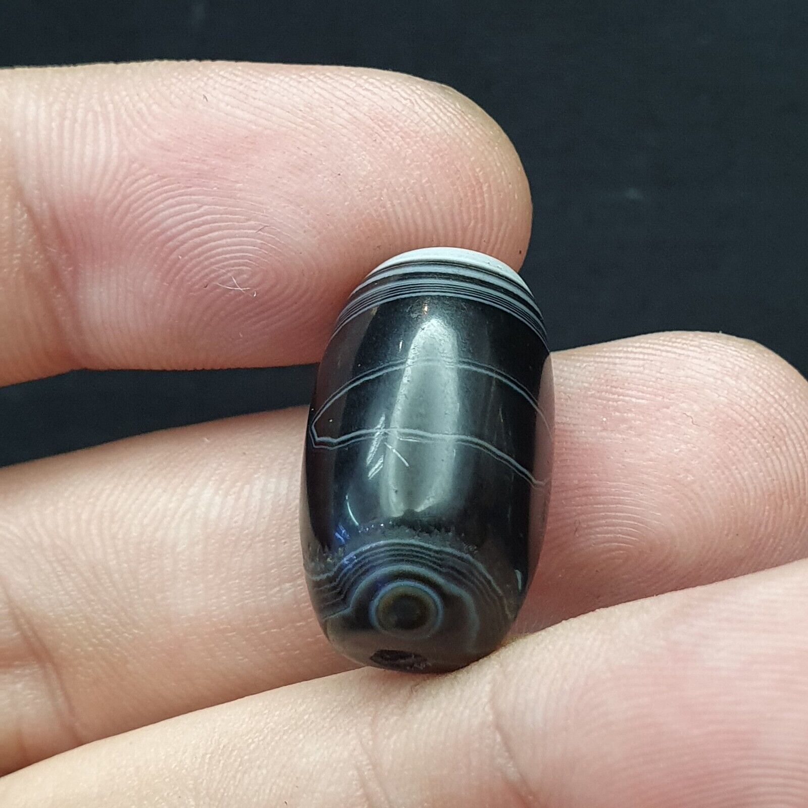 Antique Indo Tibetan Soleimani Agate Beads, Soleimani Agate Bead Amulet