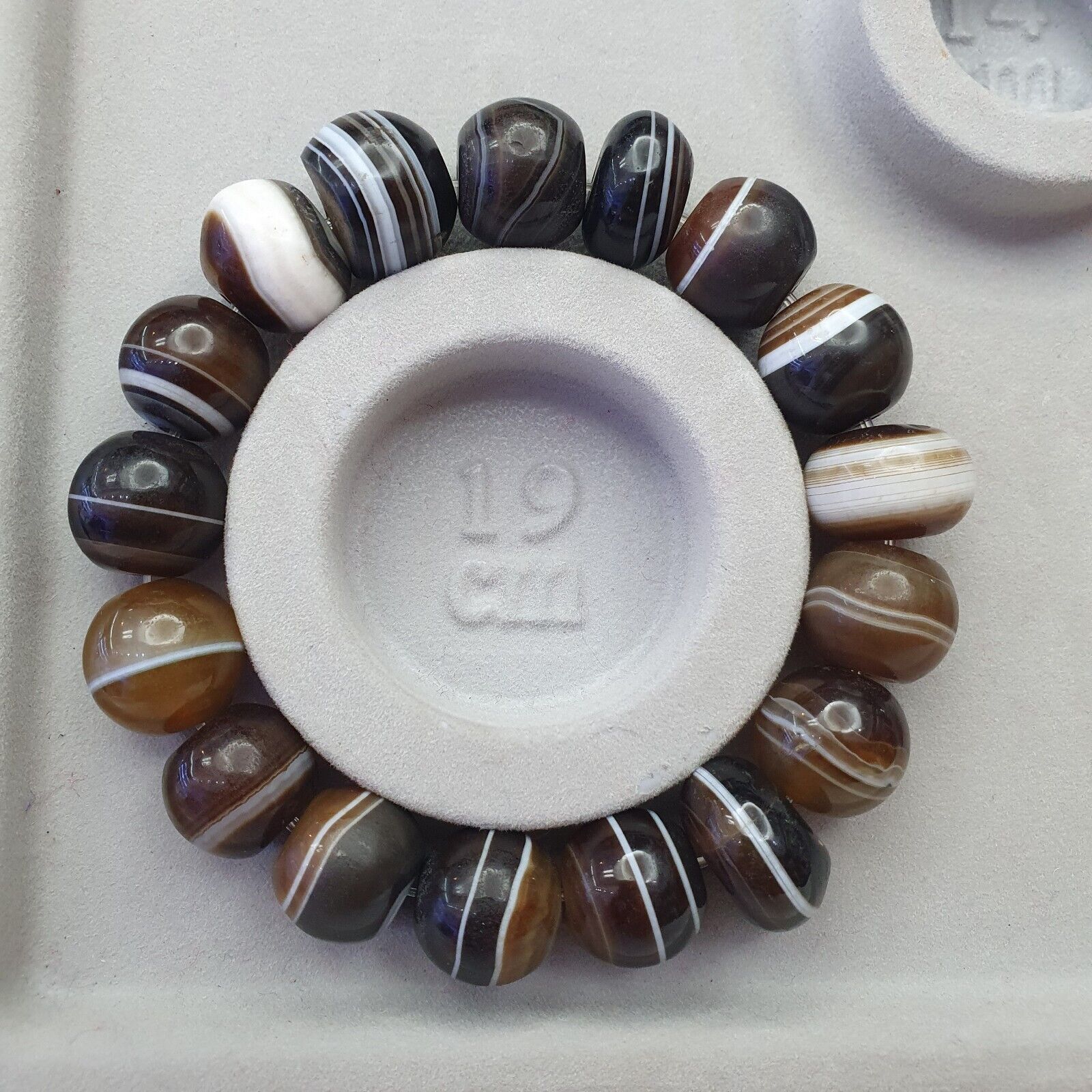 Antique Indo Tibetan Beads, Beaded Bracelet Amulet 15 Beads