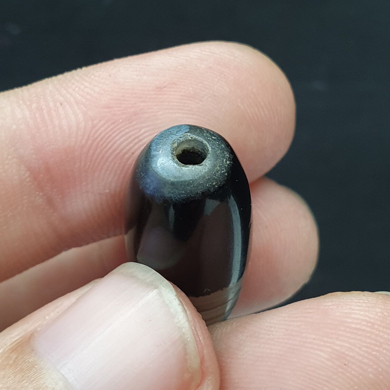Ancient Old Himalayan Indo Tibetan Very Rare Agate Bead 27mm