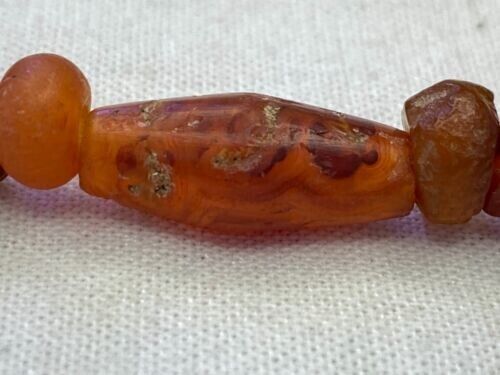 CARNELIAN African Mali Antique AGATE Beads Beaded Necklace