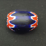 East Oasis Six Layer Blue Chevron Glass Bead, Big 40mm x 30mm Single Bead