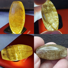 Amazing Golden rutilated quartz beads Without hole
