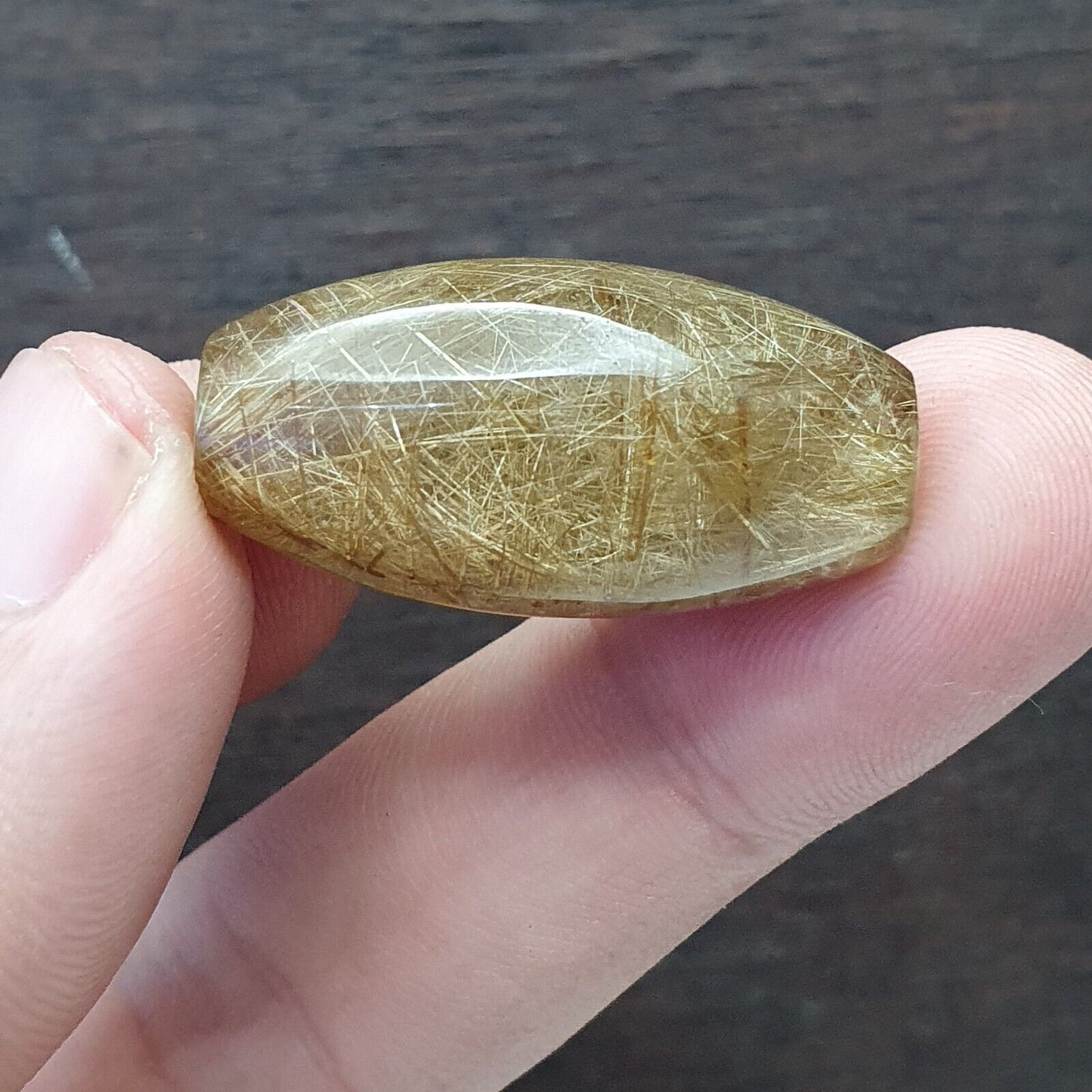 Erstaunliche goldene Rutilquarzperlen ohne Loch