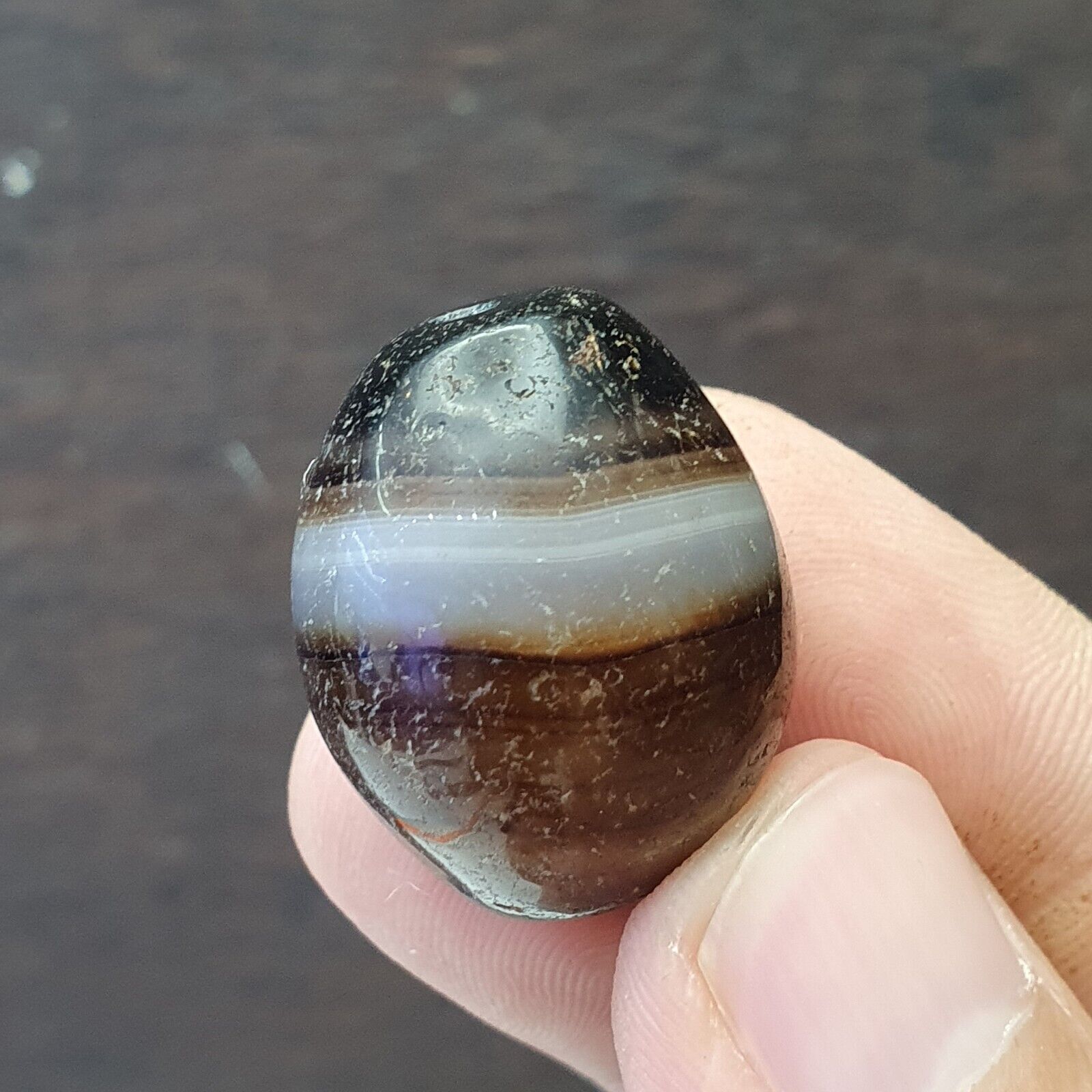 Vintage Tibetan Sulaimani Agate bead With Beautiful Stripes.SL-OS-02