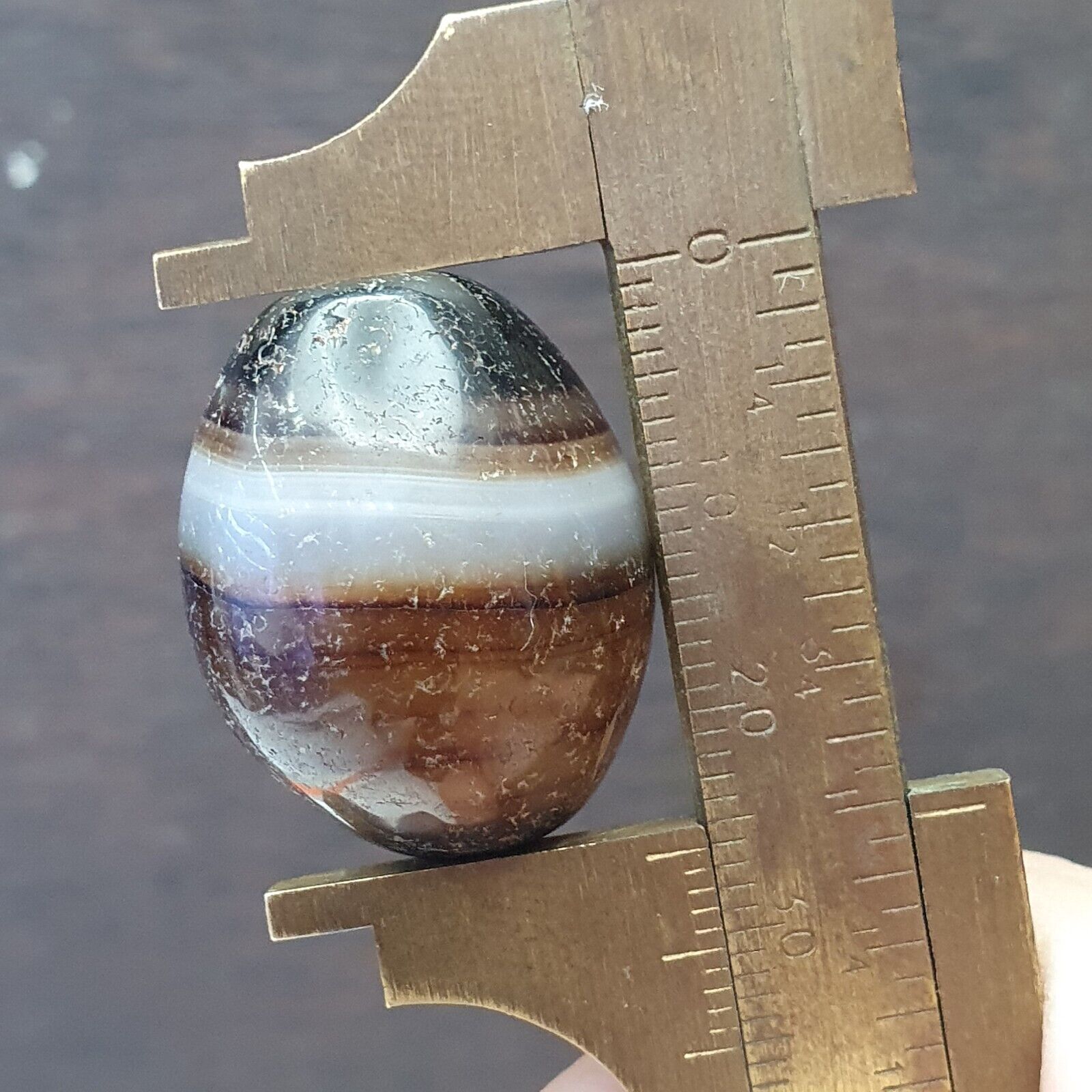 Vintage Tibetan Sulaimani Agate bead With Beautiful Stripes.SL-OS-02