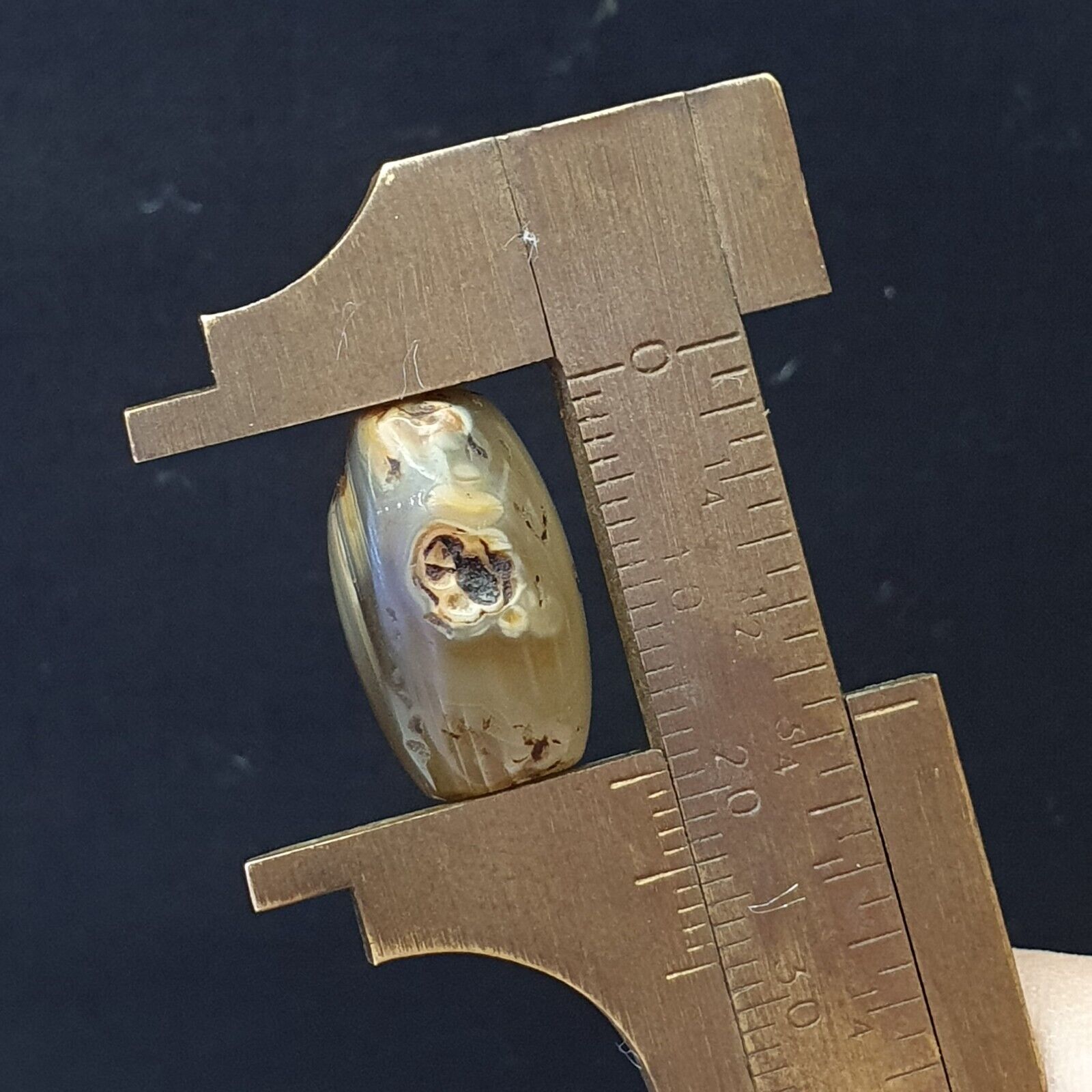 Ancient Sulaimany old Khorasan Bactrian agate stone unique Bead 18mm