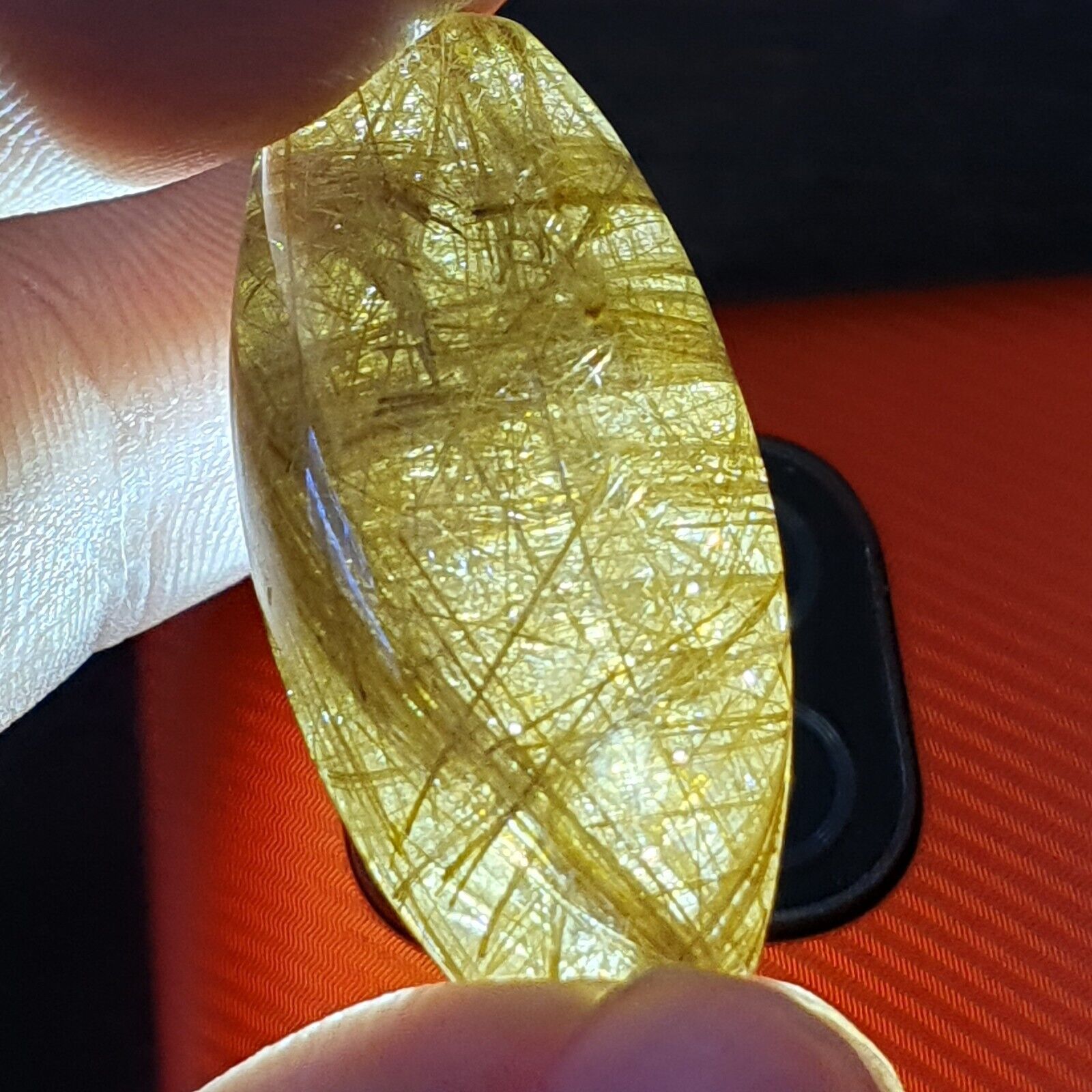 Amazing Golden rutilated quartz beads Without hole