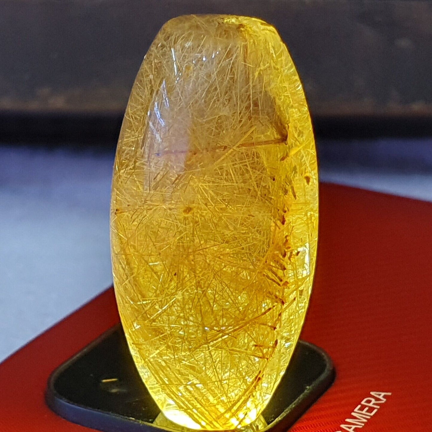 Erstaunliche goldene Rutilquarzperlen ohne Loch