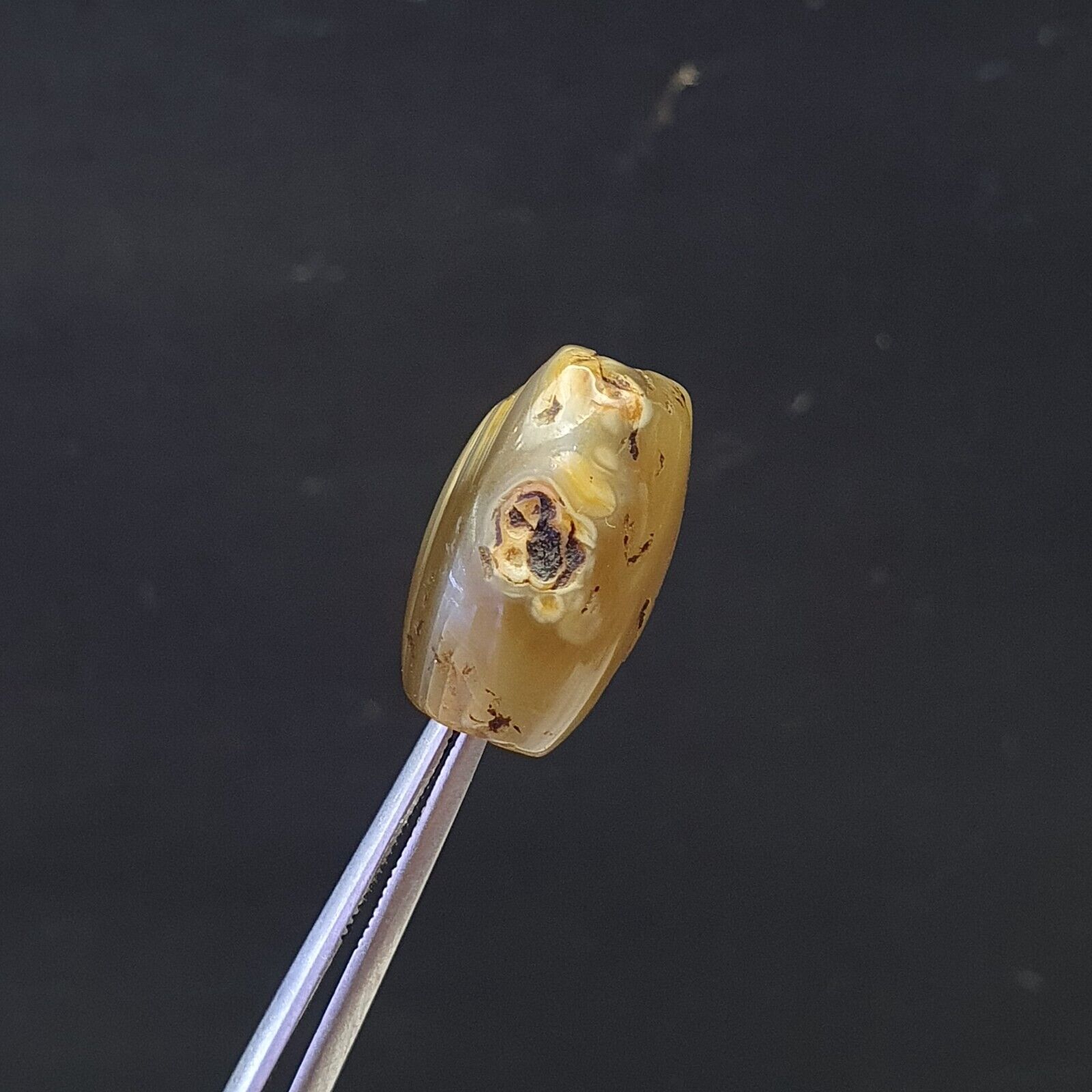 Ancient Sulaimany old Khorasan Bactrian agate stone unique Bead 18mm
