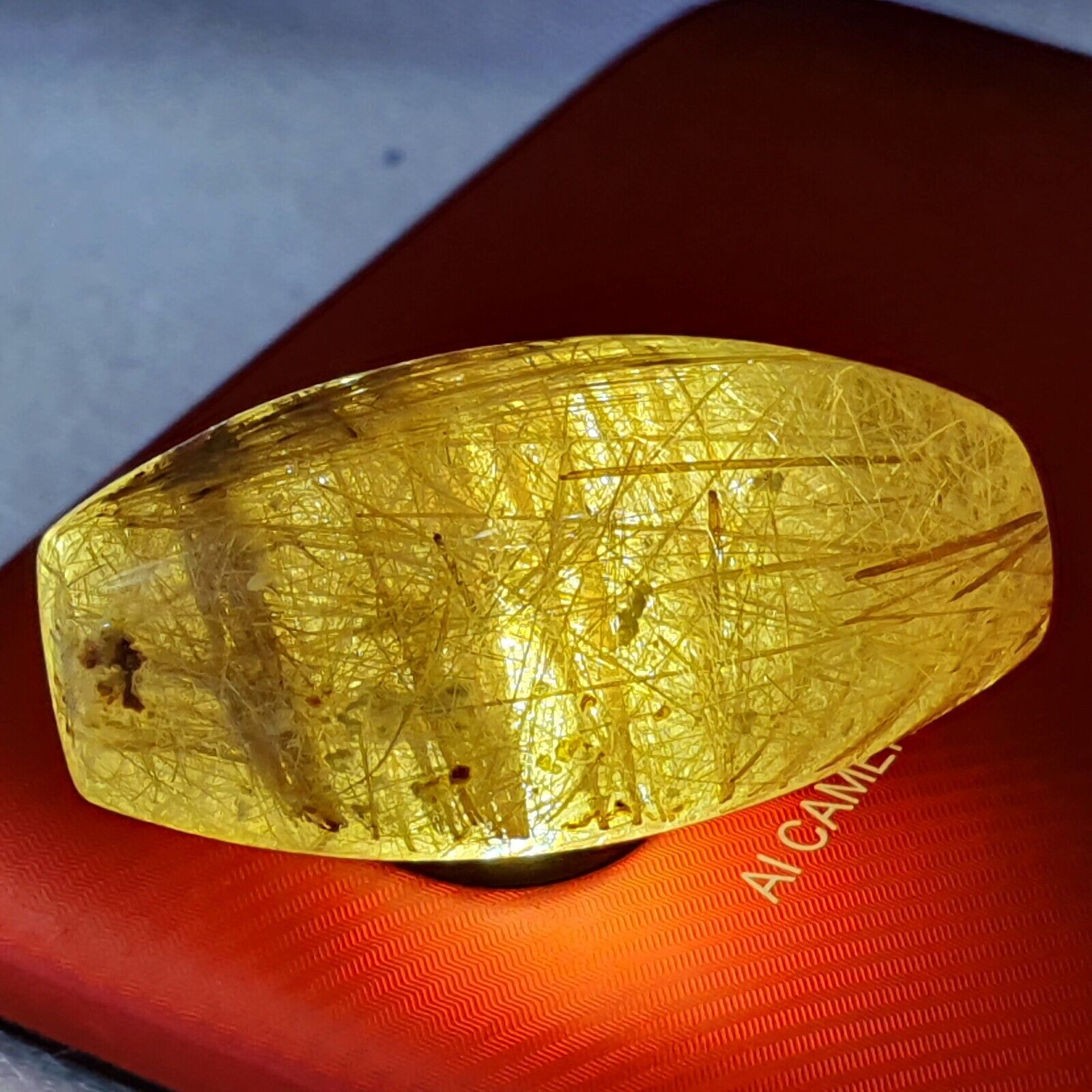 Amazing Golden rutilated quartz beads Without hole