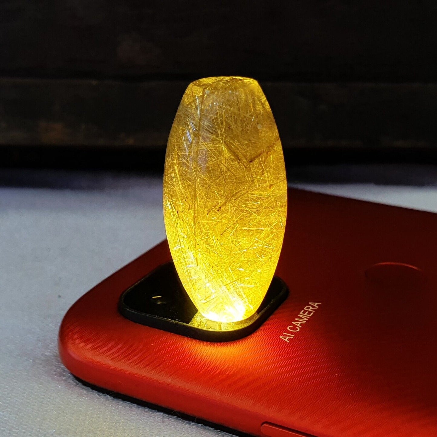 Erstaunliche goldene Rutilquarzperlen ohne Loch
