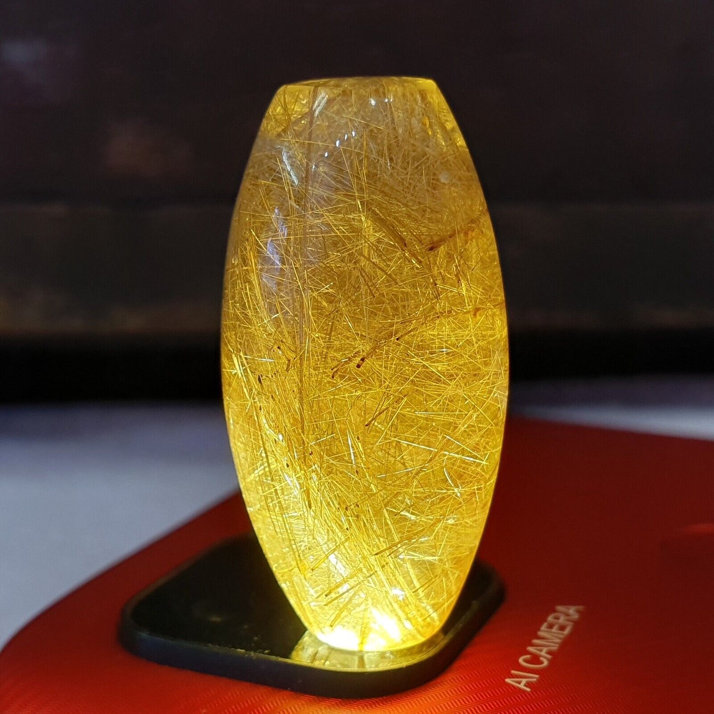 Erstaunliche goldene Rutilquarzperlen ohne Loch