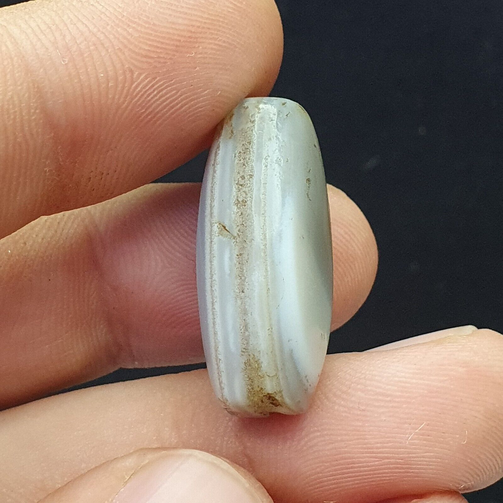 Ancient Sulaimany old Bactrian Antique agate stone Bead 26mm From Afghanistan