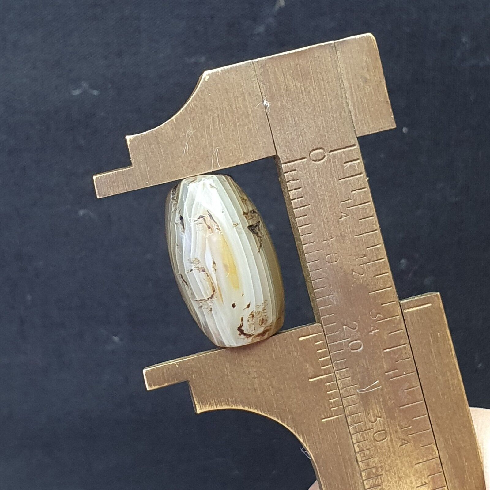 Ancient Sulaimany old Khorasan Bactrian agate stone unique Bead 18mm