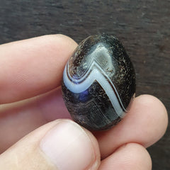 Vintage Tibetan Sulaimani Agate bead With Beautiful Stripes.