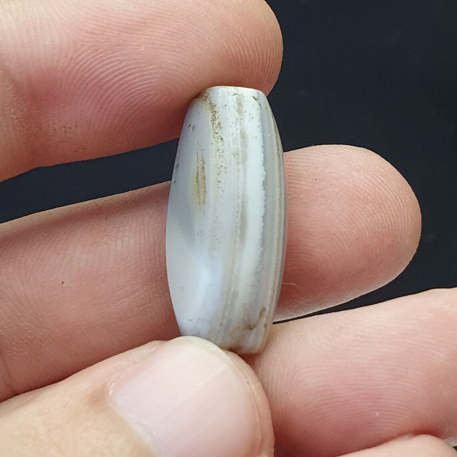 Ancient Sulaimany old Bactrian Antique agate stone Bead 26mm From Afghanistan