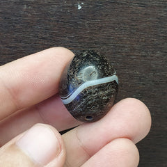Vintage Tibetan Sulaimani Agate bead With Beautiful Stripes.