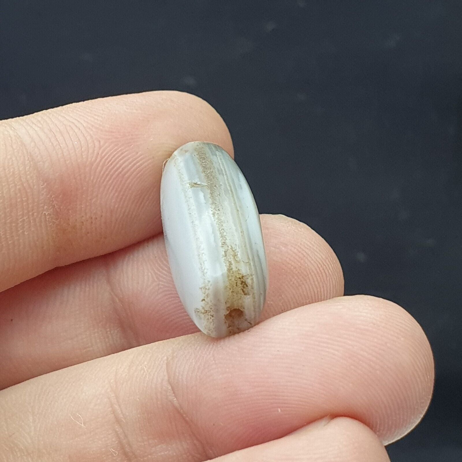 Ancient Sulaimany old Bactrian Antique agate stone Bead 26mm From Afghanistan