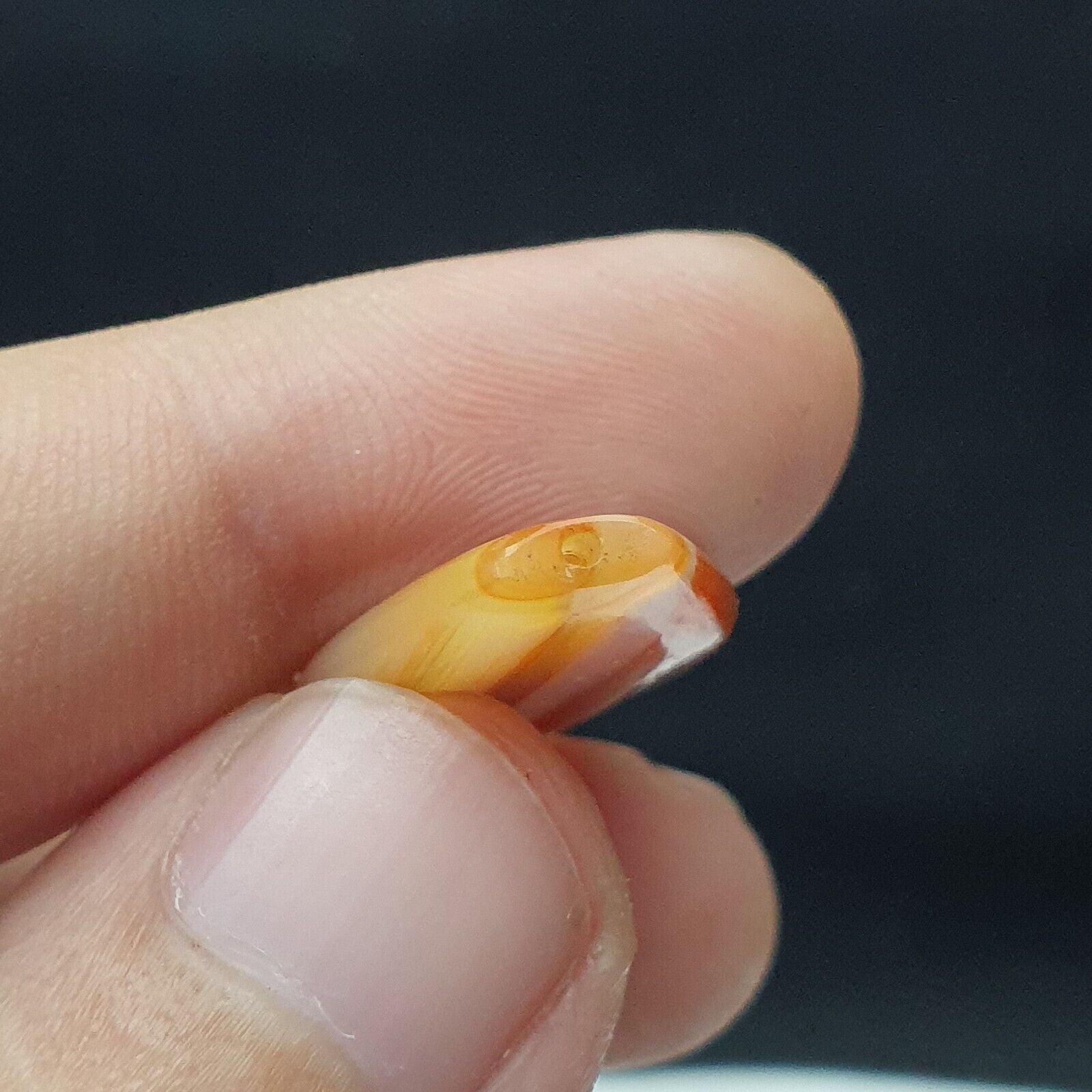 Ancient Khorasan Antique agate stone Bead Amulet 33mm From Pakistan