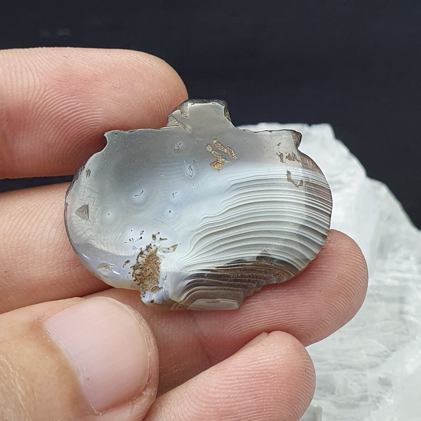 Wunderbar alte antike Himalaya-Indo-Tibetische seltene gebänderte Achat-Amulettperle
