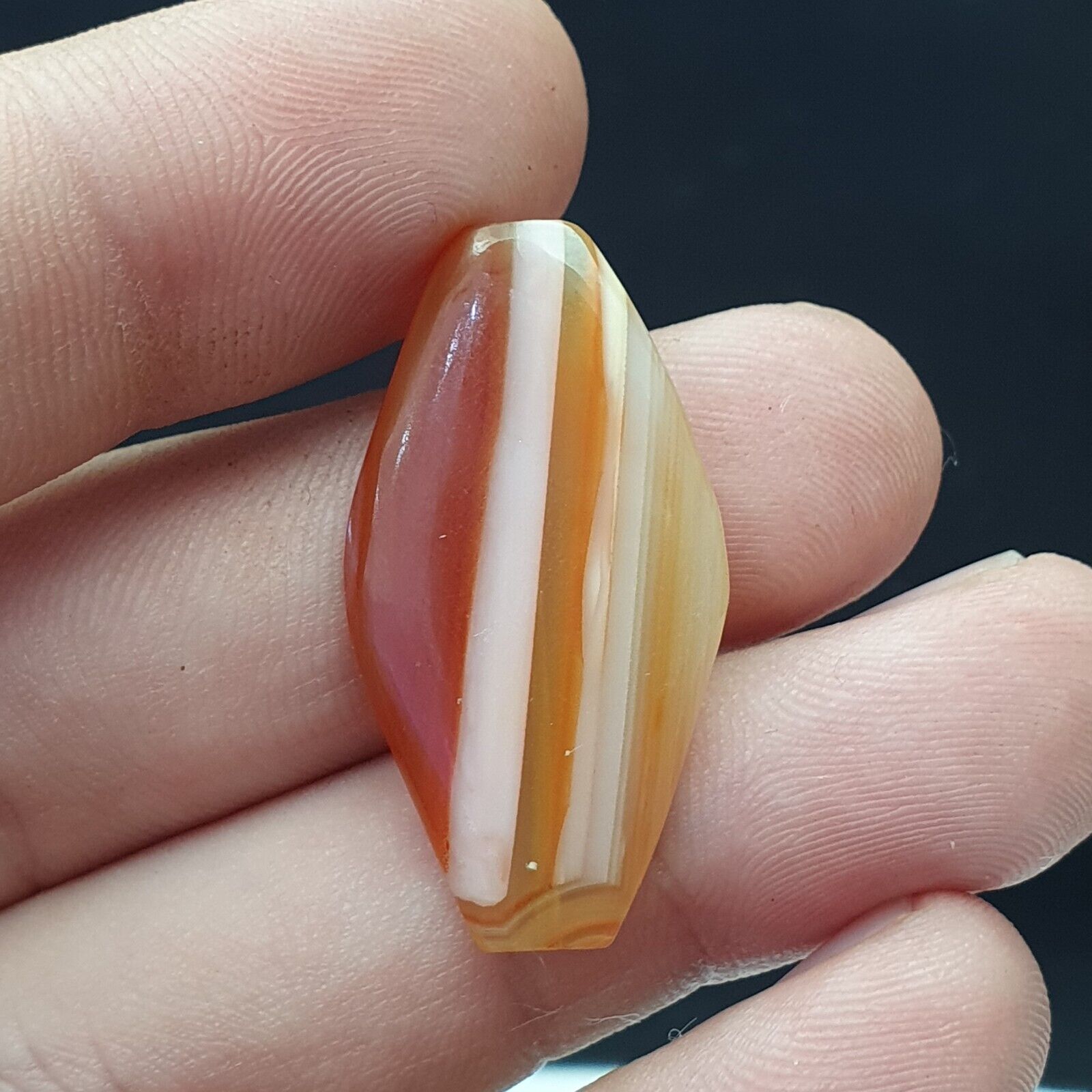 Ancient Khorasan Antique agate stone Bead Amulet 33mm From Pakistan