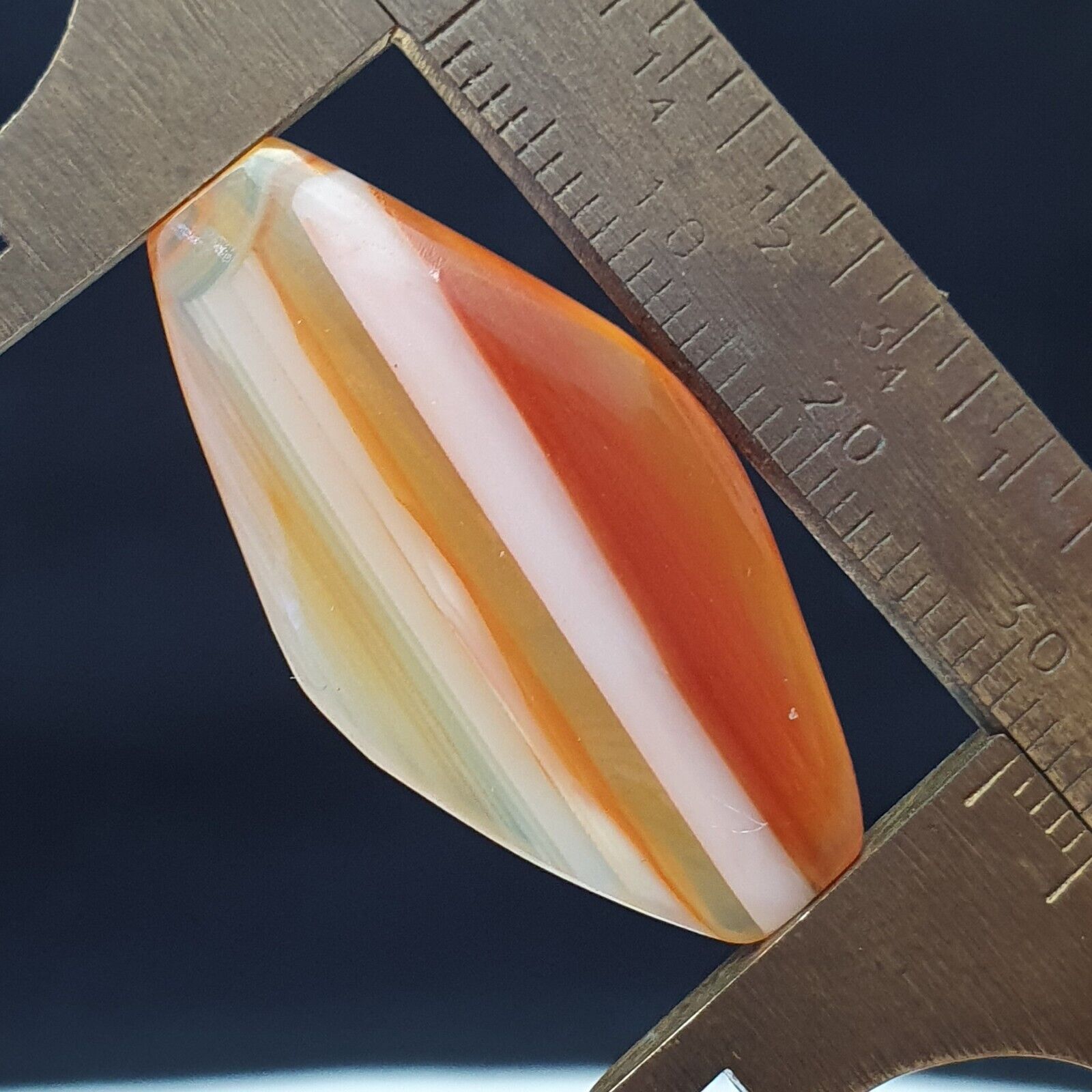 Ancient Khorasan Antique agate stone Bead Amulet 33mm From Pakistan