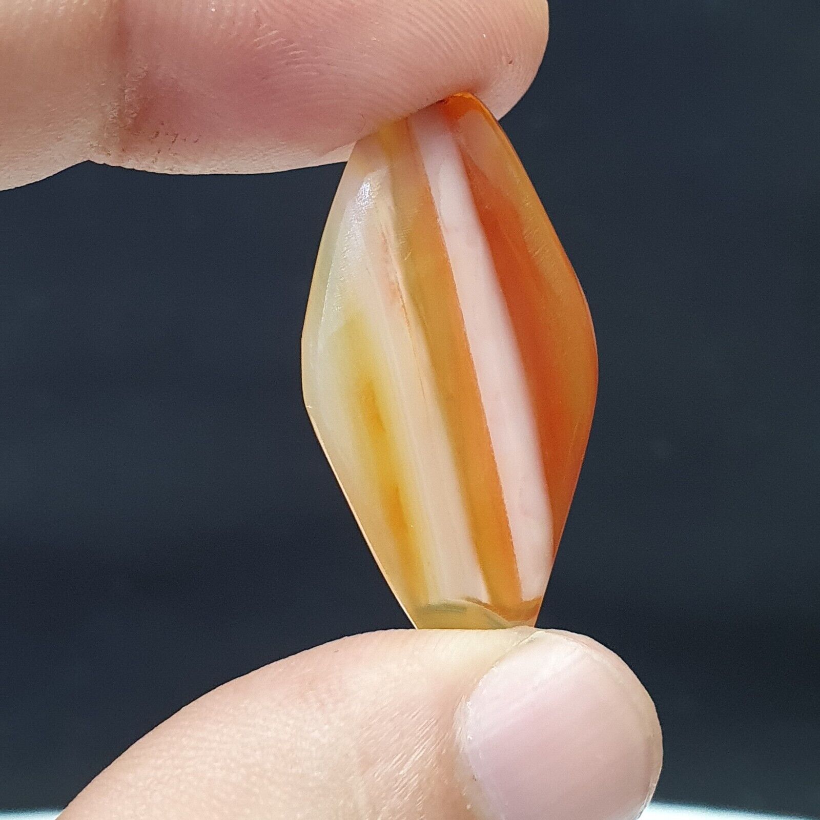 Ancient Khorasan Antique agate stone Bead Amulet 33mm From Pakistan