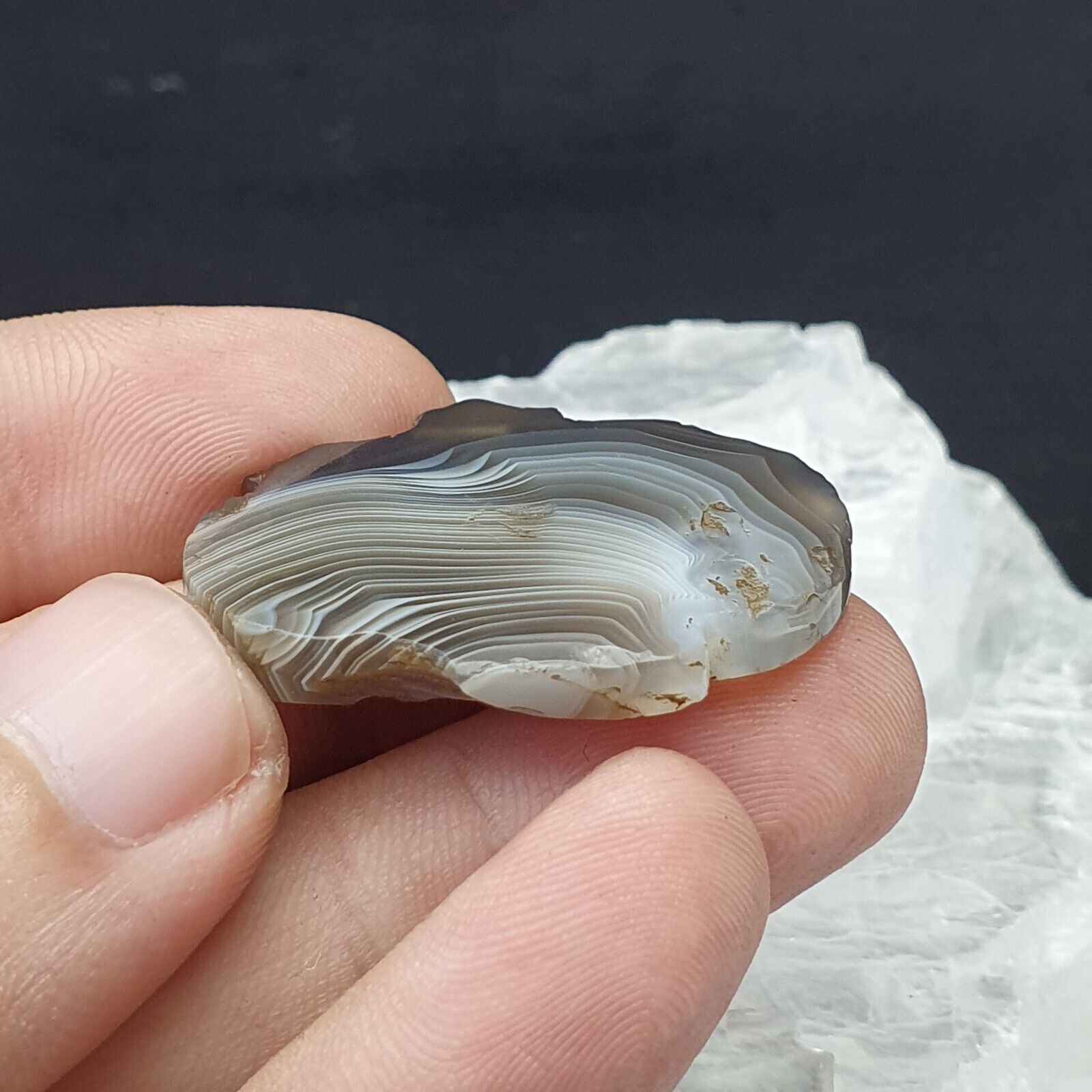 Wonderfully old Antique Himalayan Indo Tibetan Rare banded Agate Amulet Bead