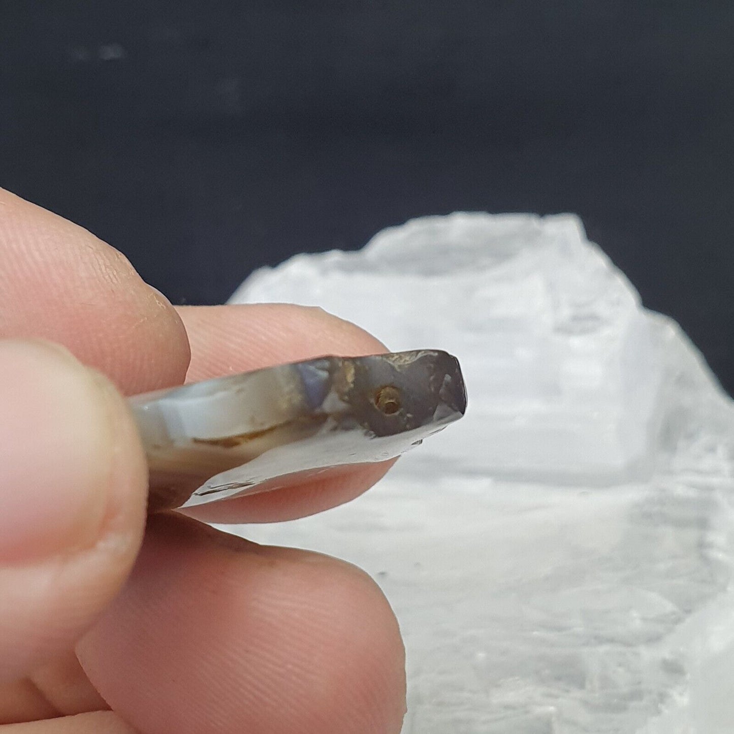 Wunderbar alte antike Himalaya-Indo-Tibetische seltene gebänderte Achat-Amulettperle