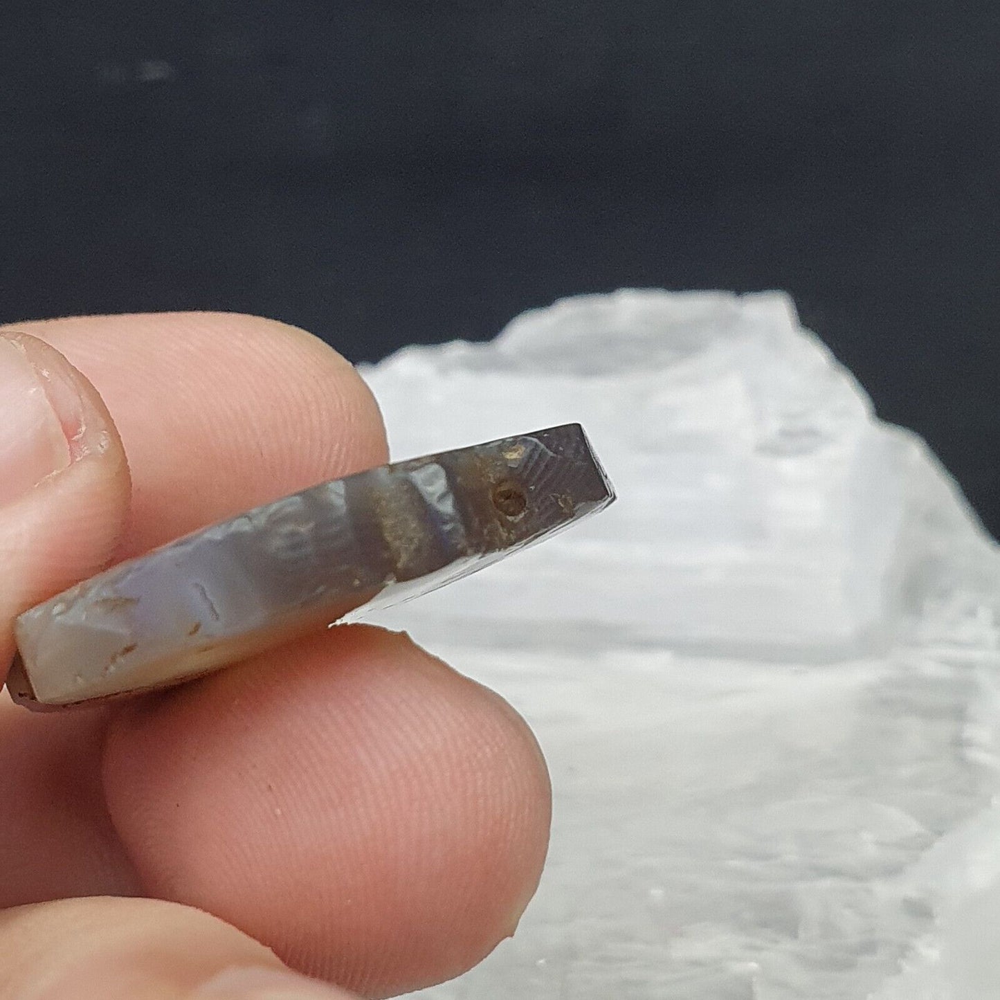 Wunderbar alte antike Himalaya-Indo-Tibetische seltene gebänderte Achat-Amulettperle