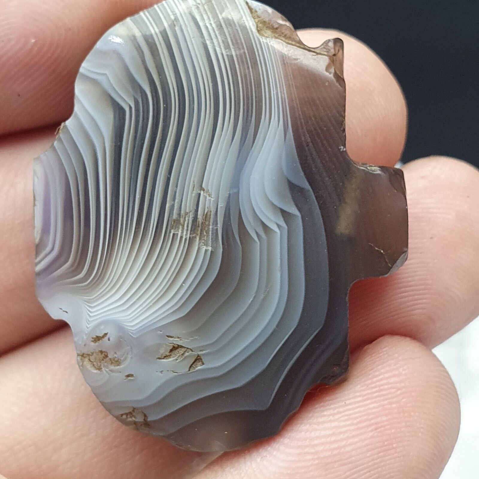 Wonderfully old Antique Himalayan Indo Tibetan Rare banded Agate Amulet Bead