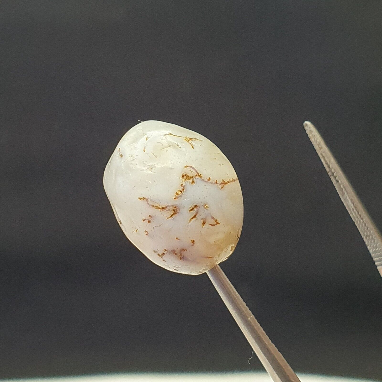 Ancient OLd Sulaimany Haqeeq Antique agate stone Bead Amulet 17mm From Pakistan