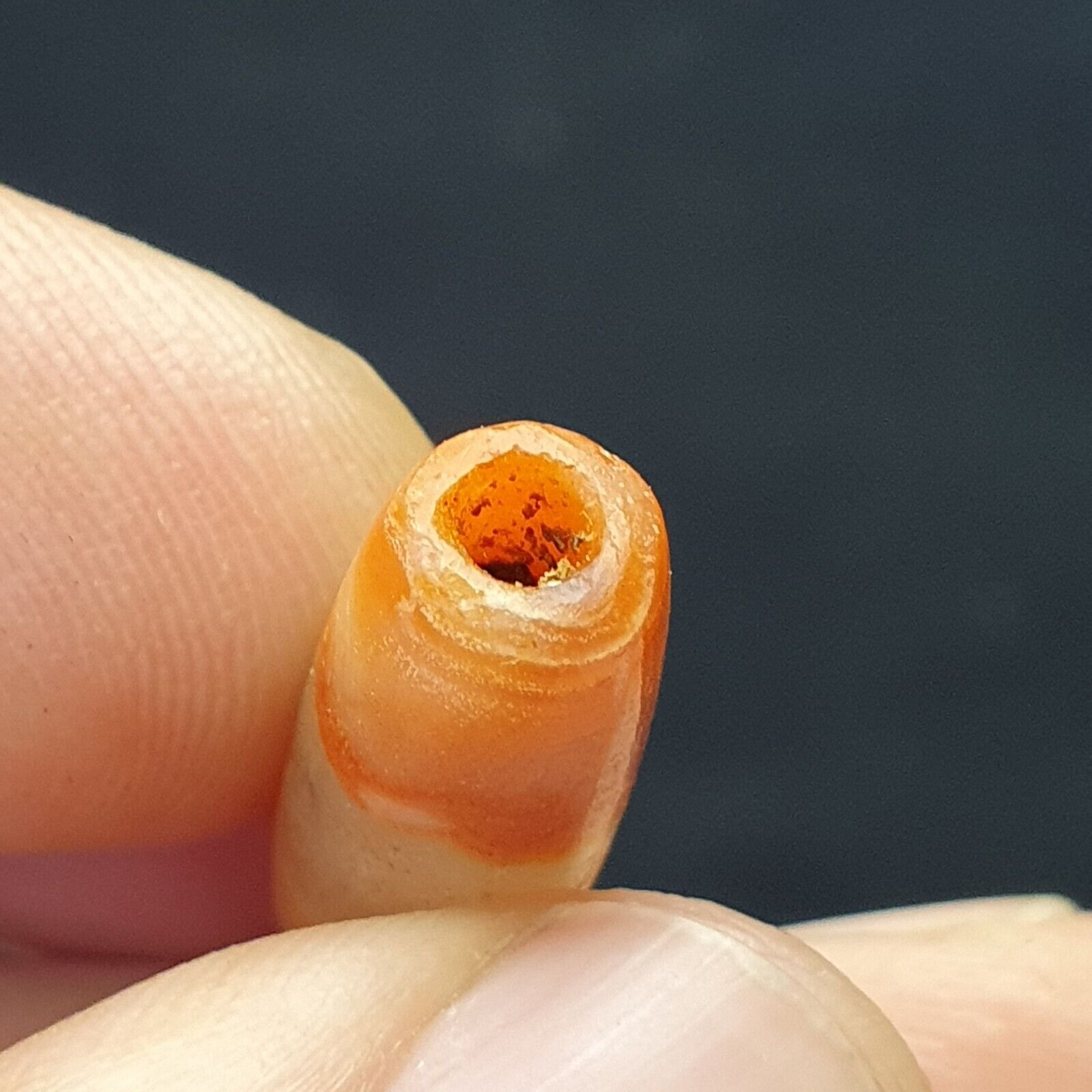 Antique crystal in Agate Old Bead Ancient Stone Central Asian Empire Era 3rd BC