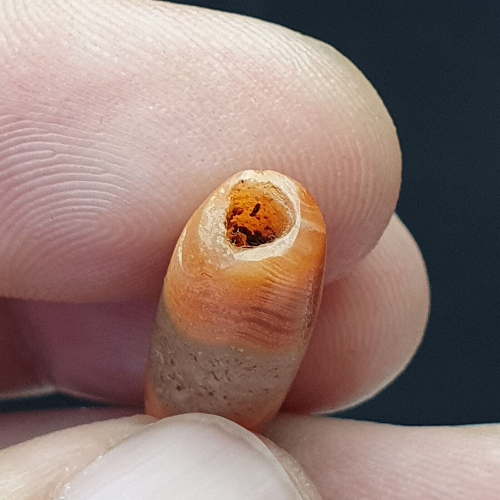 Antique crystal in Agate Old Bead Ancient Stone Central Asian Empire Era 3rd BC