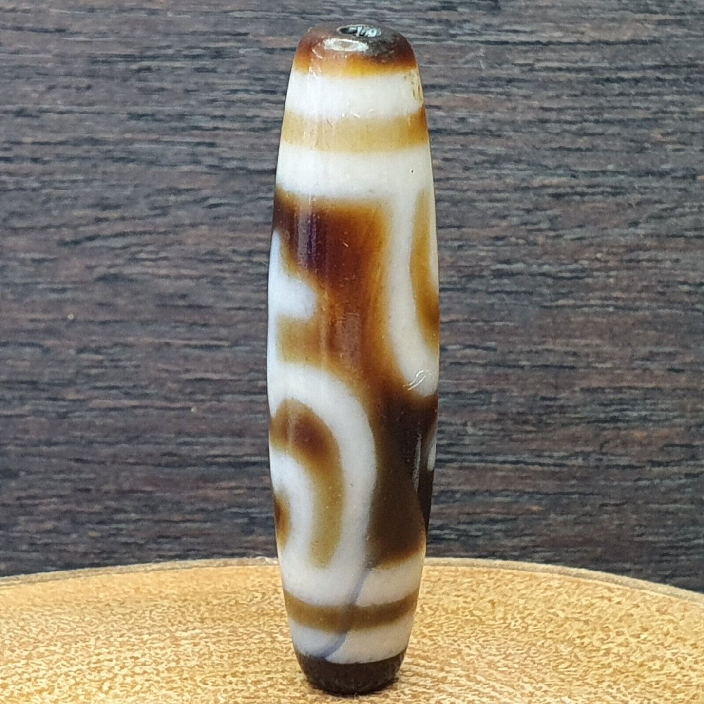 WUNDERSCHÖNES ALTES ACHAT-PERLEN-Amulett aus dem alten Indo-Tibetischen Himalaya