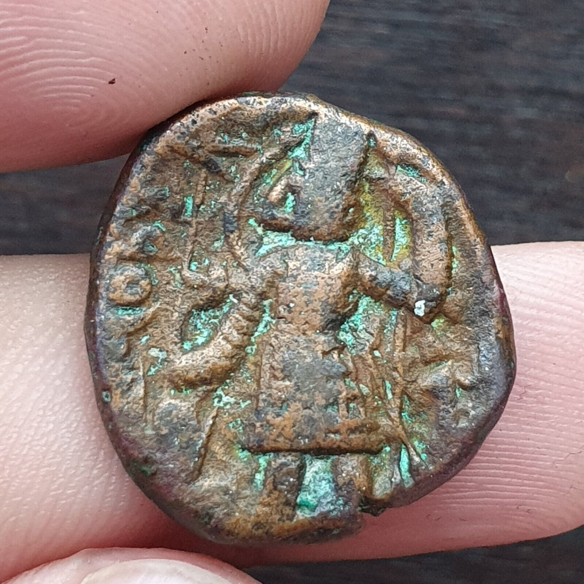 Old Ancient Antique Rare Indo Greco Greek Kushan Bronze Coin