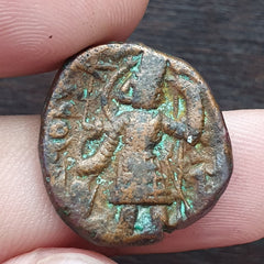Old Ancient Antique Rare Indo Greco Greek Kushan Bronze Coin