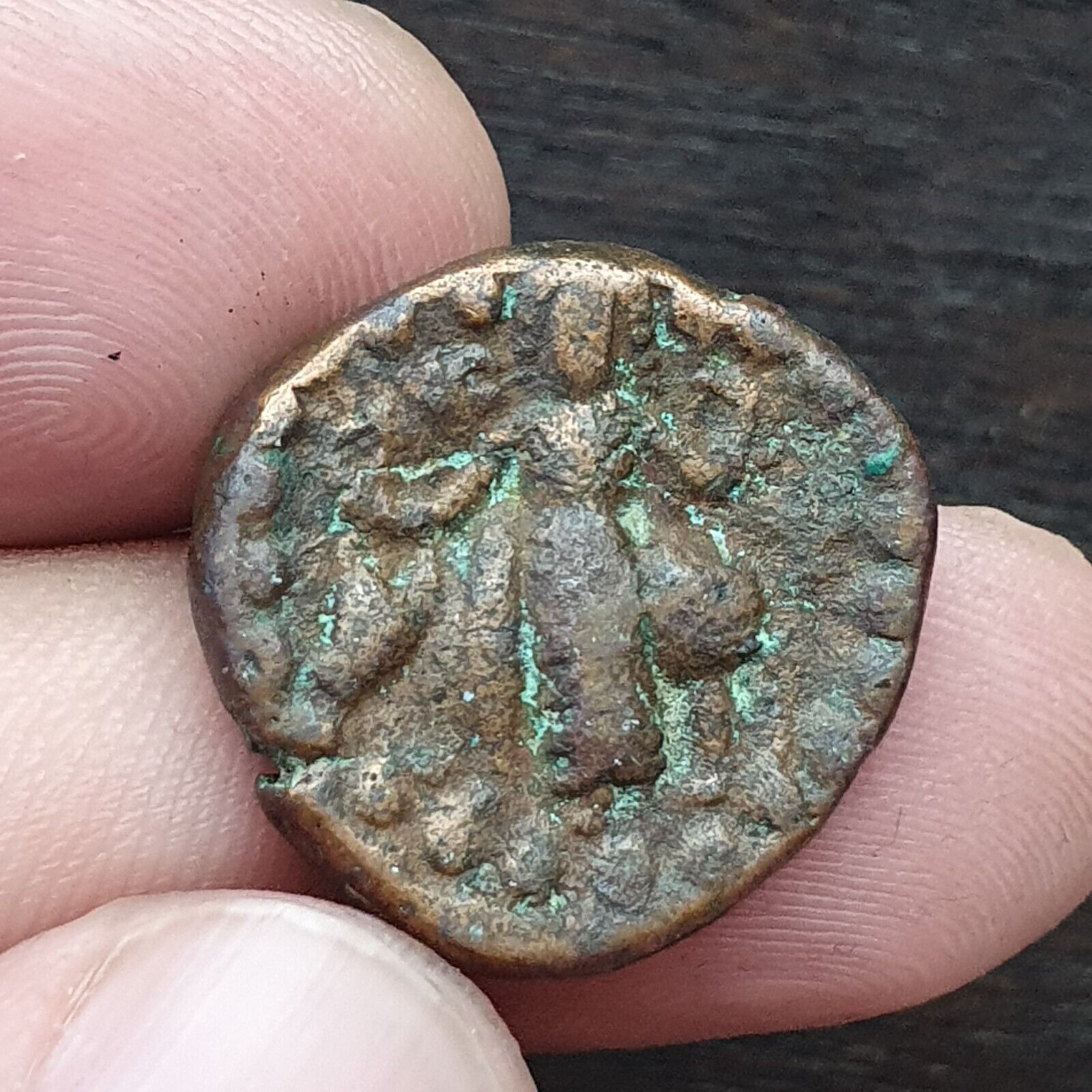 Old Ancient Antique Rare Indo Greco Greek Kushan Bronze Coin