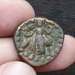 Old Ancient Antique Rare Indo Greco Greek Kushan Bronze Coin