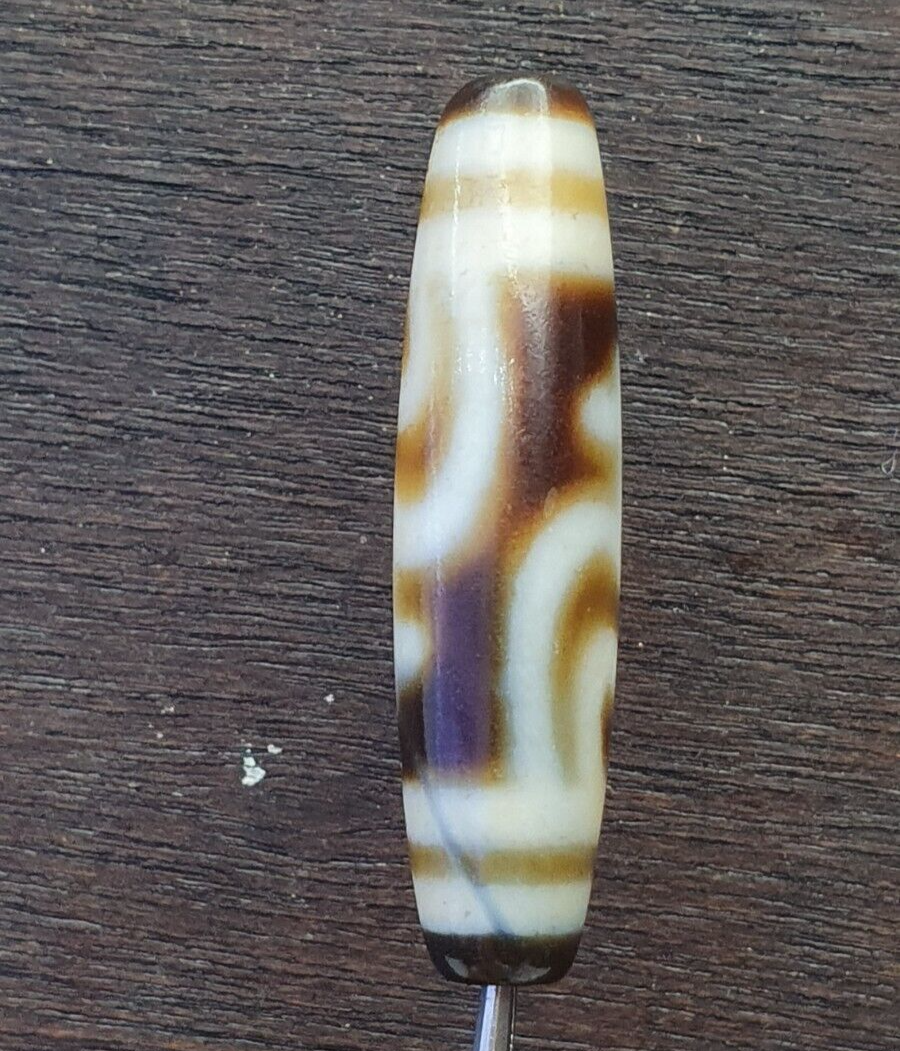 WUNDERSCHÖNES ALTES ACHAT-PERLEN-Amulett aus dem alten Indo-Tibetischen Himalaya