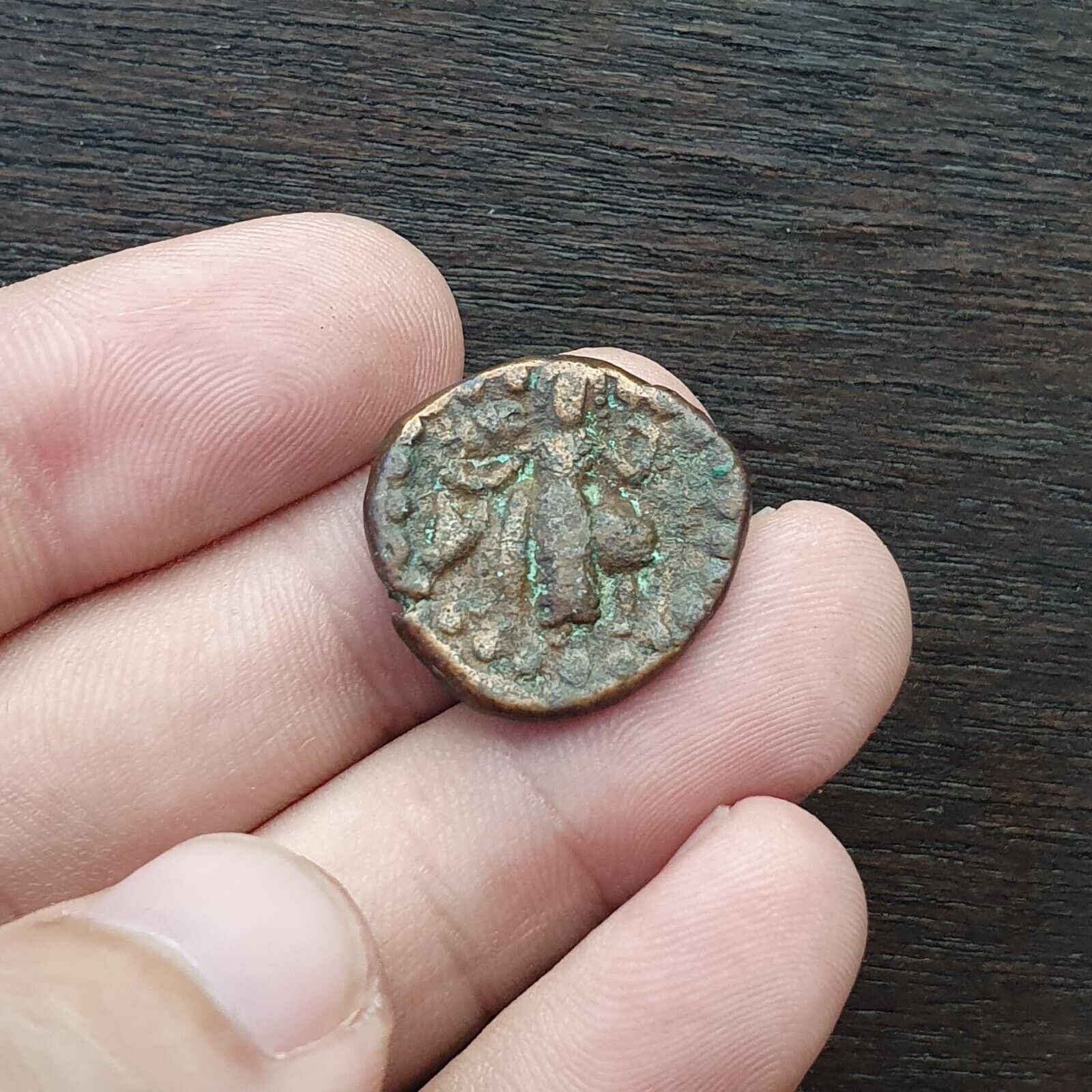Old Ancient Antique Rare Indo Greco Greek Kushan Bronze Coin